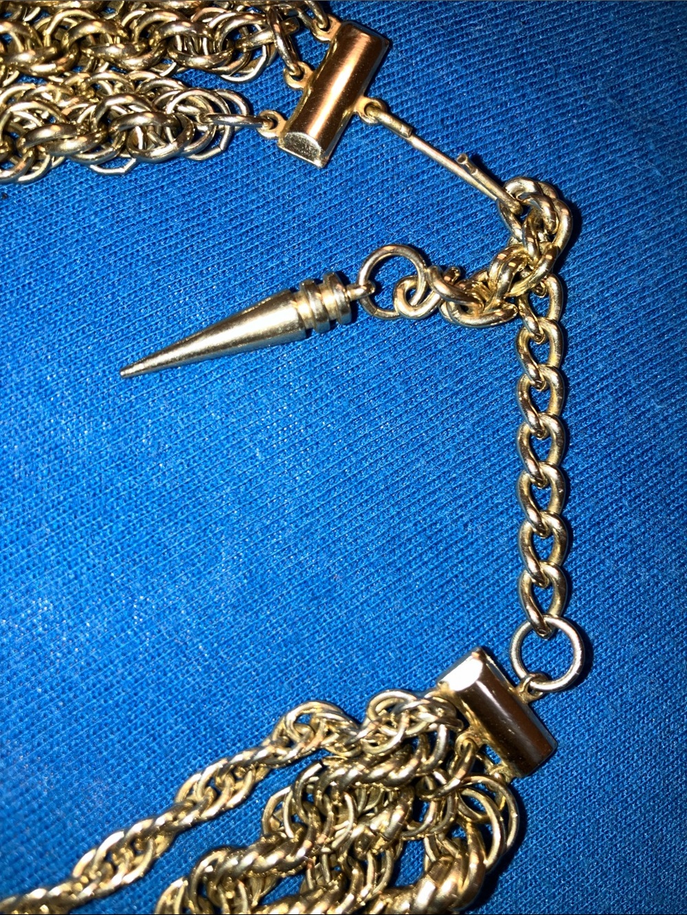 Gold-Tone Multi-Strand Rope Necklace - Unbranded - Picture 4 of 4